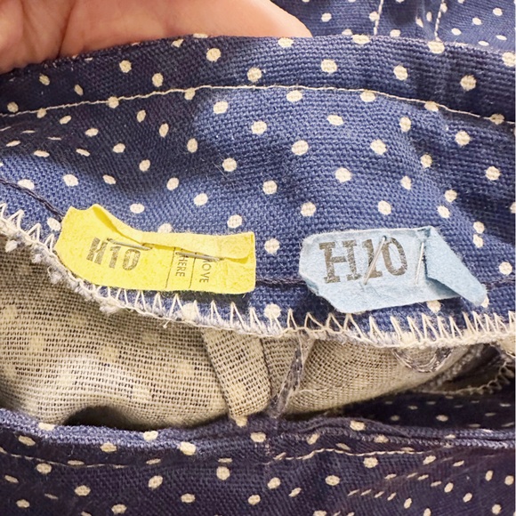 Vintage 80s Gaddi California Polka Dot Skort Navy Blue White Skirt Shorts - Picture 4 of 5